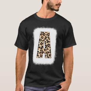 Cheetah Print Letter A Initial Letter A Leopard B T-Shirt