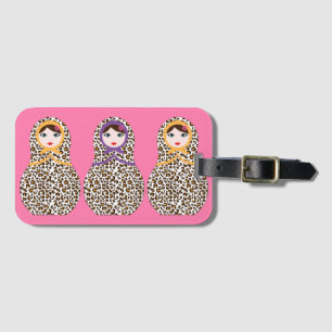Cheetah Print Matryoshka Gepäcktag Gepäckanhänger