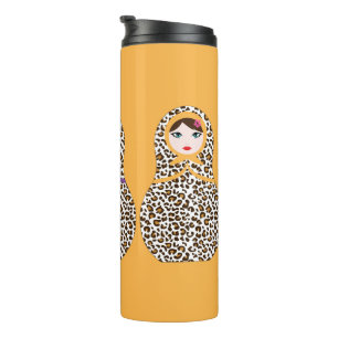 Cheetah Print Matryoshka Thermal Tumbler Thermosbecher