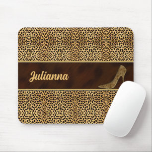 Cheetah Print mit Stiletto Heel Mousepad