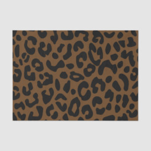 Cheetah Print Pattern Black Brown Seidenpapier