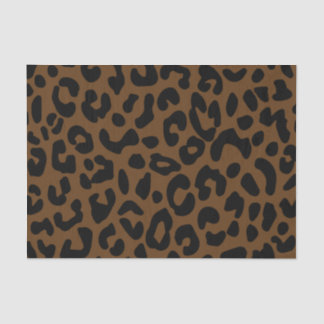 Cheetah Print Pattern Black Brown Seidenpapier