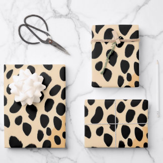 Cheetah Print Pattern Geschenkpapier Set
