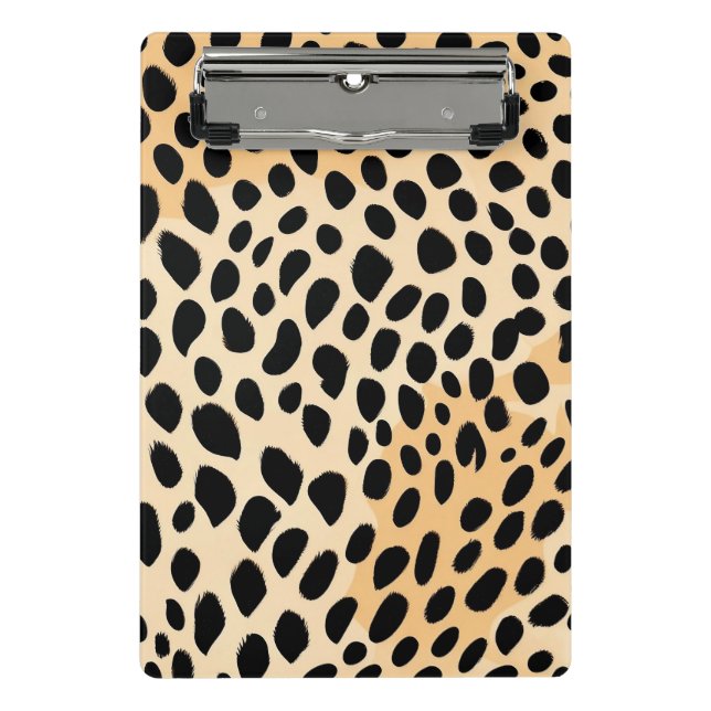 Cheetah Print Pattern Mini Klemmbrett (Vorderseite)