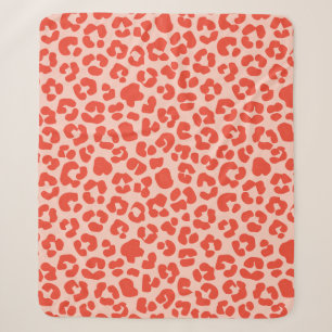 Cheetah Print Pattern Red Sherpadecke