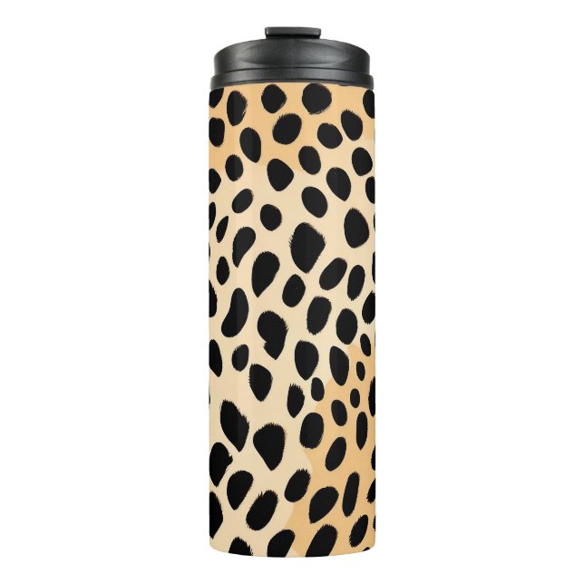 Cheetah Print Pattern Thermosbecher (Vorderseite)