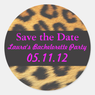 Cheetah Print Runder Aufkleber
