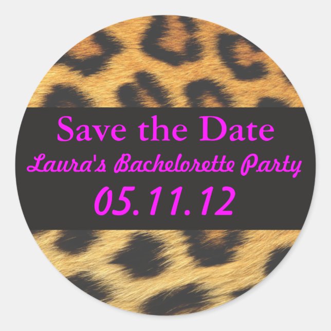 Cheetah Print Runder Aufkleber (Vorderseite)