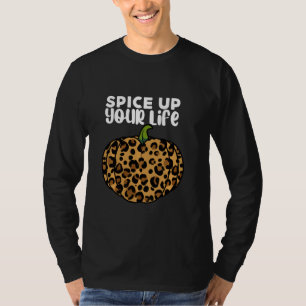 Cheetah Pumpkin spitzt Ihr Leben Exotic Fall Leo T-Shirt