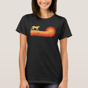 Cheetah Retro Vintag 60er 70er Sunset Mammal Anima T-Shirt