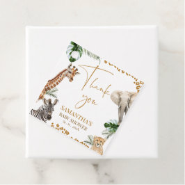 Cheetah Safari Wild One Baby Shower Thank You Geschenkanhänger