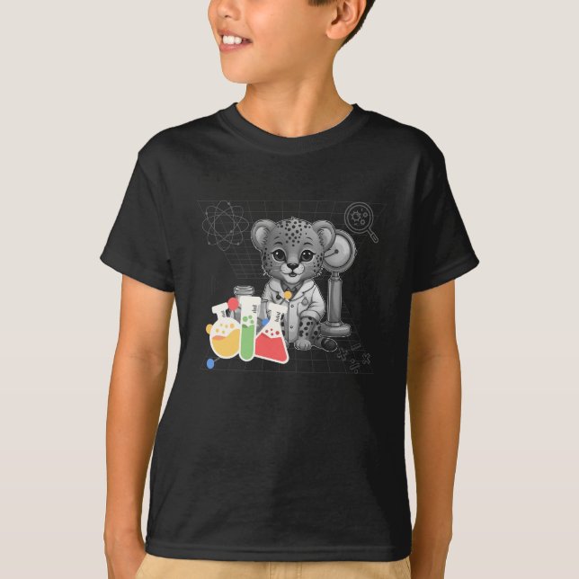 Cheetah Scientist Experiment T-Shirt (Vorderseite)