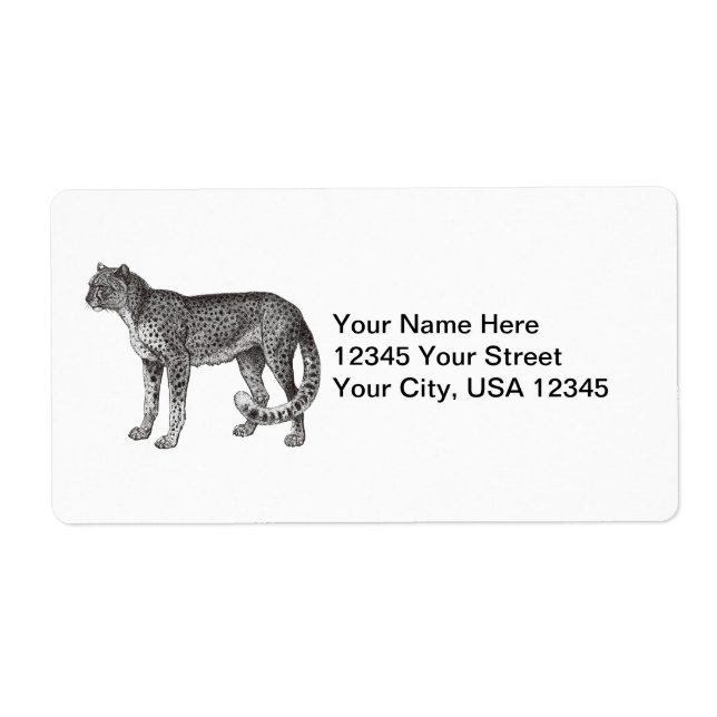 Cheetah Shipping Label (Vorne)