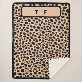 Cheetah Skin Print Initial Monogram | Sherpadecke
