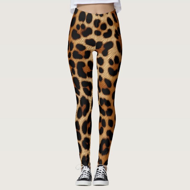 Cheetah Skin Print Leggings (Vorderseite)