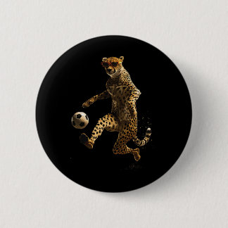 Cheetah Soccer Footll  Button