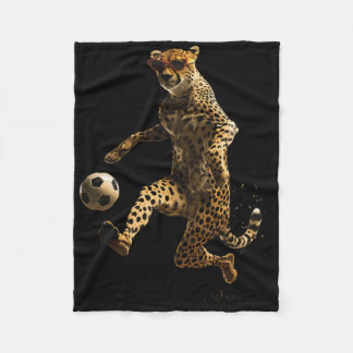 Cheetah Soccer Footll  Fleecedecke
