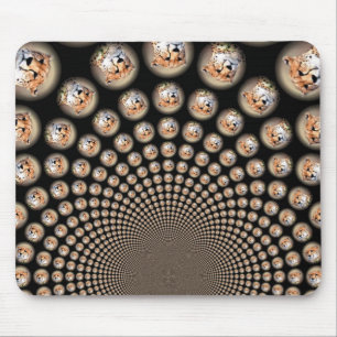 Cheetah Spin Spectacle - Feline Frenzy: Farbenfroh Mousepad