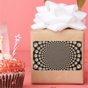 Cheetah Spin Spectacle - Feline Frenzy: Farbenfroh Rechteckiger Aufkleber