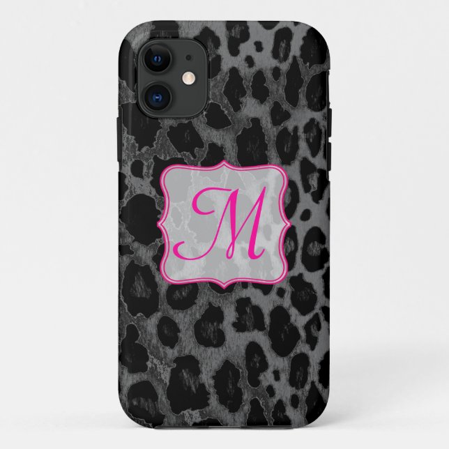 Cheetah Spot Animal Print Monogram IPHONE 5 Case (Rückseite)