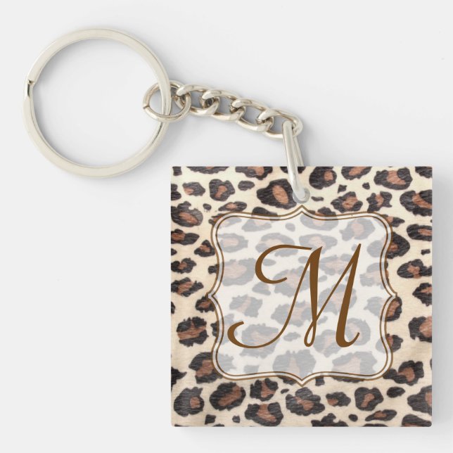 Cheetah Spot Animal Print Wild Cat Safar Schlüssel Schlüsselanhänger (Vorderseite)