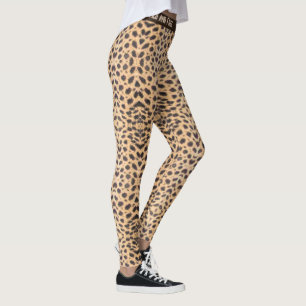 Cheetah Spots personalisieren Text in freier Wildb Leggings