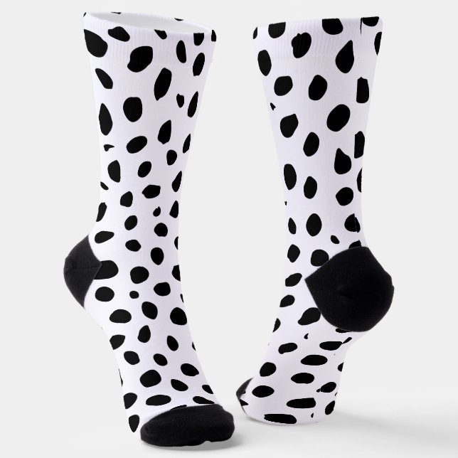 Cheetah Spots Schwarz-weiß Socken (Gewinkelt)