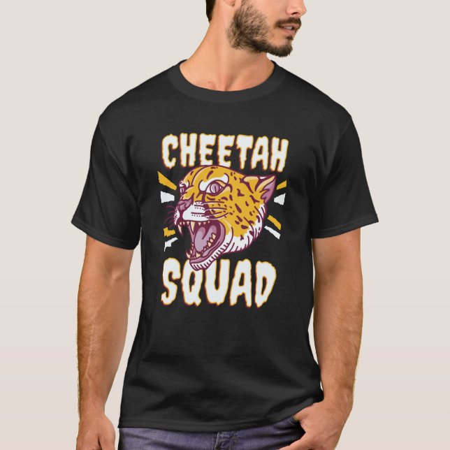 Cheetah Squad Fastest Cat Cheetah T-Shirt (Vorderseite)