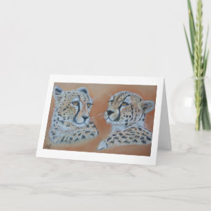 Cheetah studiert Geburtskarte Karte