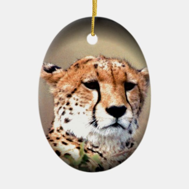 Cheetah Tear Marks Hakunamatata Keramik Ornament (Vorne)