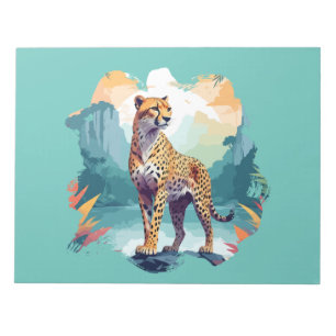 Cheetah Vector Art Animal in the Majestic Nature Notizblock