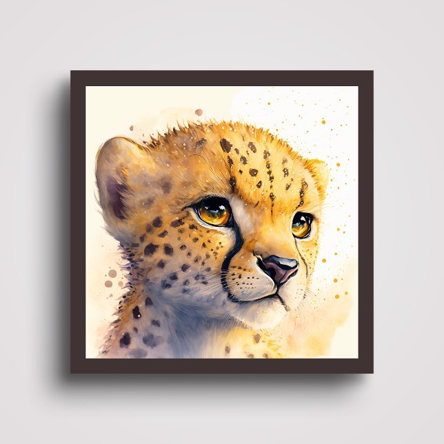 Cheetah Watercolor Principe Kunst Poster (Von Creator hochgeladen)