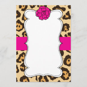 Cheetah Wild Cat Animal Print Pink Einladung