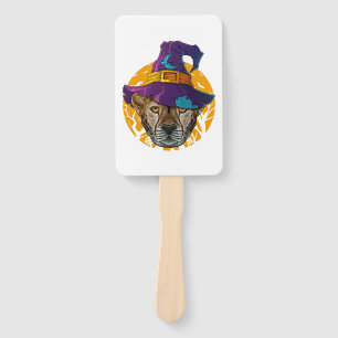 Cheetah Witch Funny Halloween Kostüm Creepy Moon Fächer
