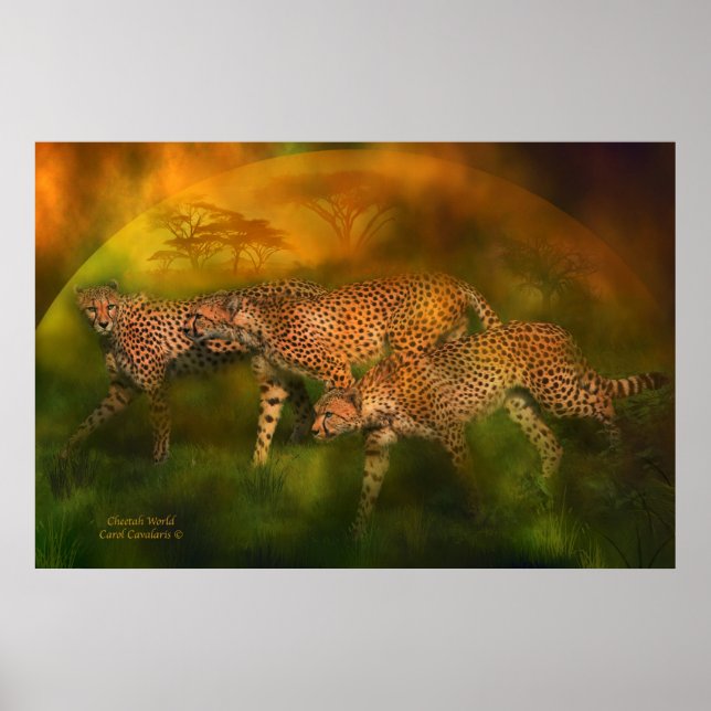Cheetah World Art Poster/Print Poster (Vorne)