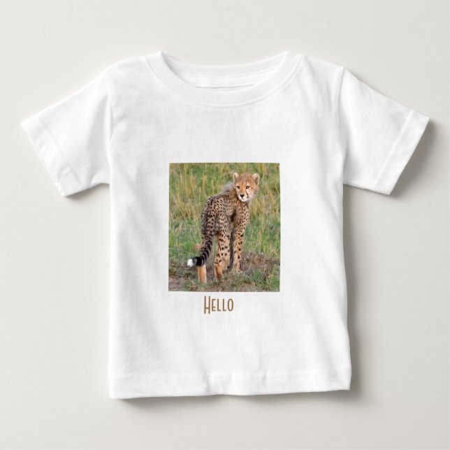 CheetahCubLookingAtYou.png Baby-T - Shirt (Vorderseite)