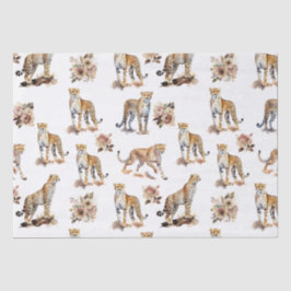 Cheetahs Floral Seidenpapier