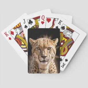 Cheetha Wild Tier Elegante Kunst, Dichtung und Mus Spielkarten