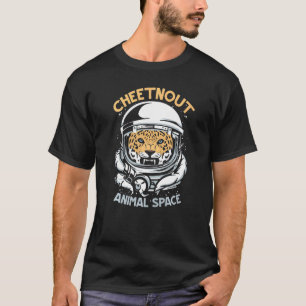 Cheetnaut Tier Weltraum Gepard Wildtier Zoowärter T-Shirt