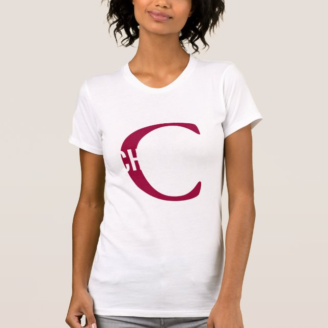 Cheetoh Katzen-Monogramm-Entwurf T-Shirt (Vorderseite)