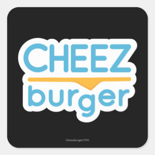 Cheezburger Logo (Farbe) Quadratischer Aufkleber