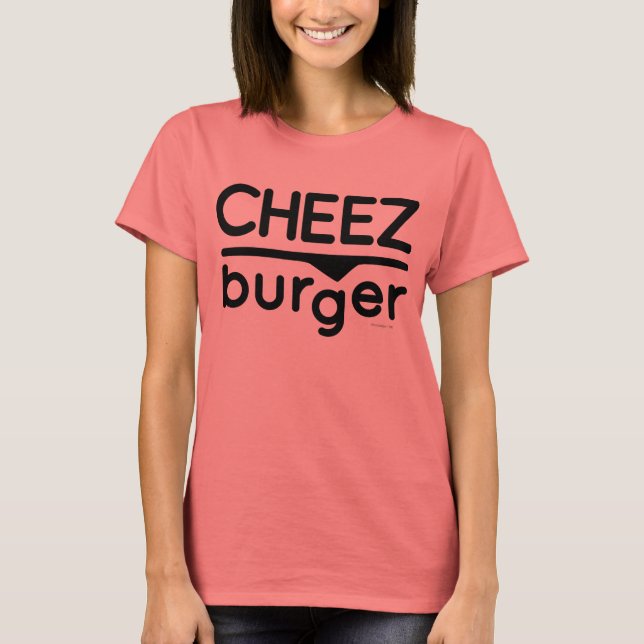 Cheezburger Logo (schwarz) T-Shirt (Vorderseite)