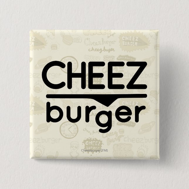 Cheezburger Logo (Schwarzes) Button (Vorderseite)