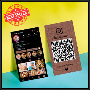 Chef Bäckerei Instagram Terrakotta Gebäck Catering Visitenkarte