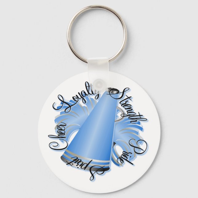 Chef Blau und Weiß Schlüsselanhänger (Vorderseite)