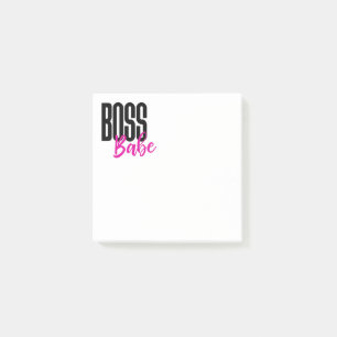Chef-Boss Motivationsunternehmerin Erfolgsstreben Post-it Klebezettel