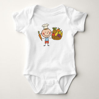 Chef Boy Cartoon-Fruchtkorb-Kinder-Shirt Baby Strampler
