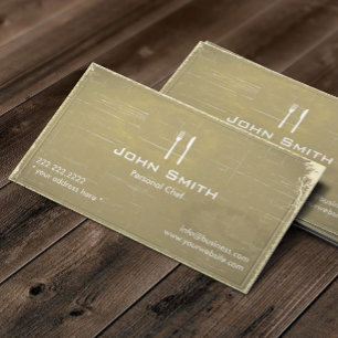 Chef-Catering-Restaurant Vintage Altpapier Visitenkarte