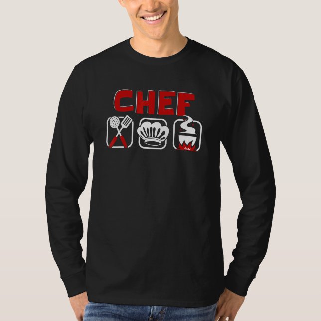 Chef Chef Chef De Cuisine Küchenprofi Chef T-Shirt (Vorderseite)