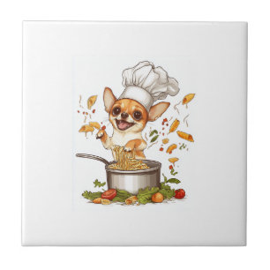 Chef Chihuahua � Meister des kulinarischen Hundes Fliese